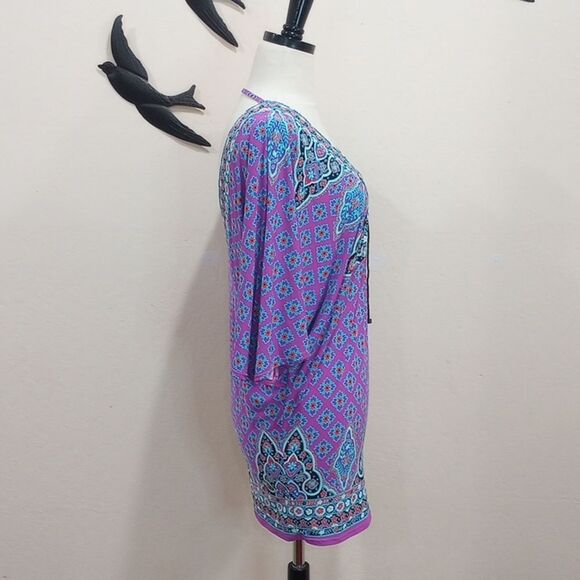 Nanette Lepore Moroccan Medallion Print Swim Cover Up Tunic - S - Picture 8 of 16